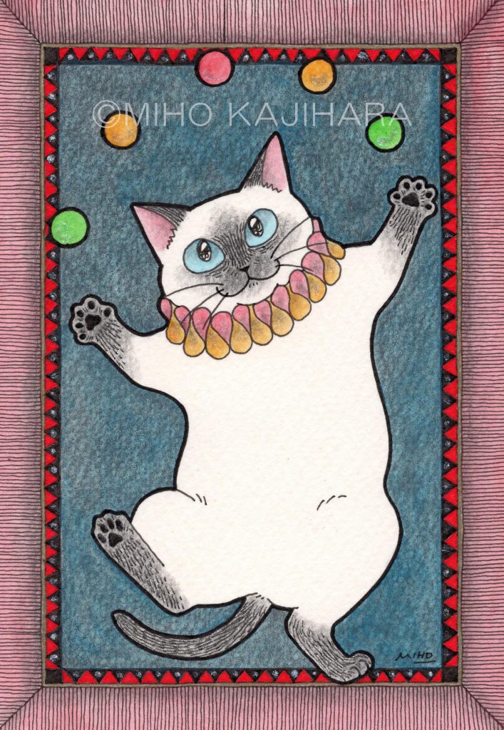 作品（ペン＋色鉛筆）